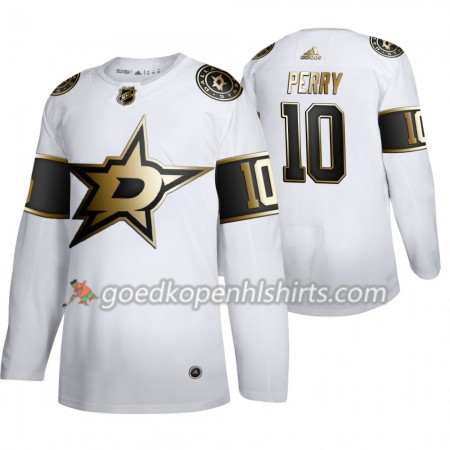 Dallas Stars Corey Perry 10 Adidas 2019-2020 Golden Edition Wit Authentic Shirt - Mannen